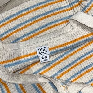 Urban Outfitters white blue and orange cropped tank top